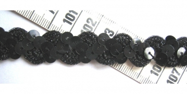 Paillettenband schwarz